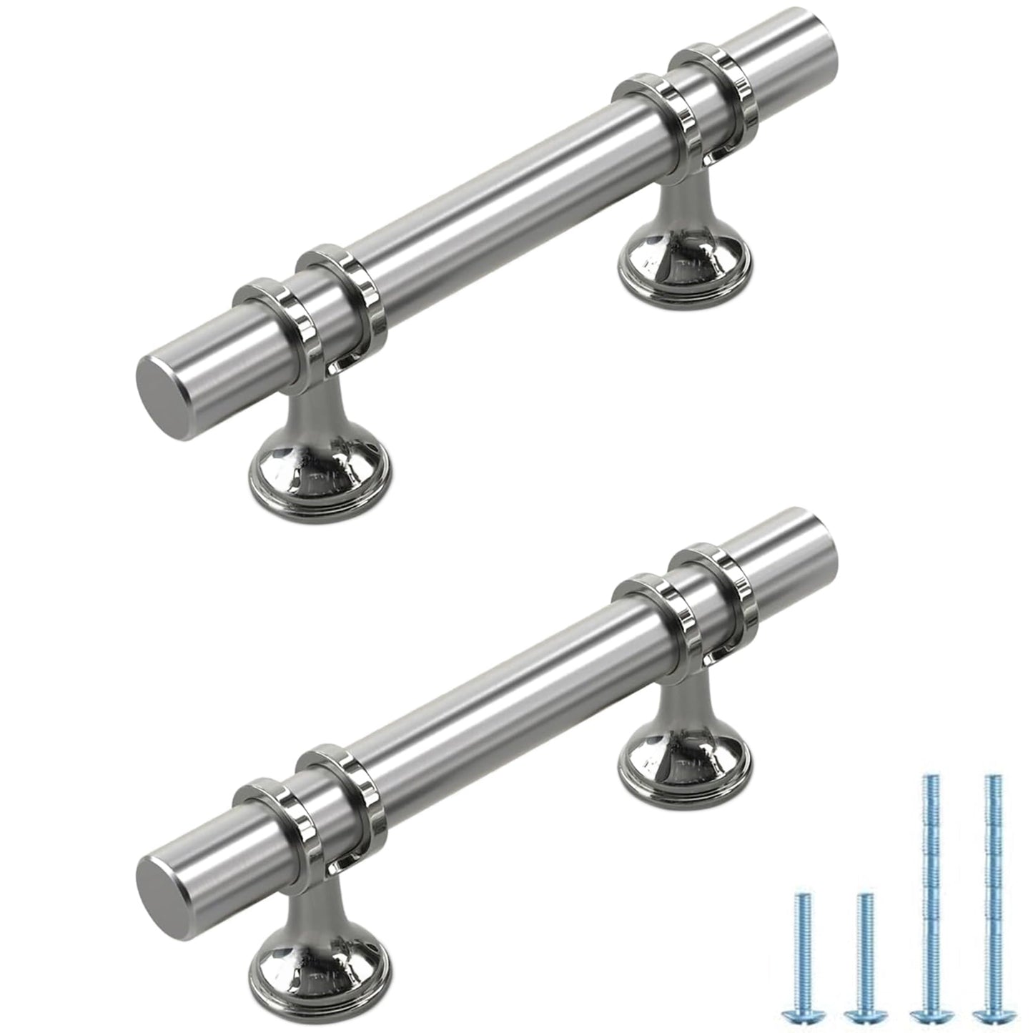 nickel and Silver cabinet handles - Rovnboao