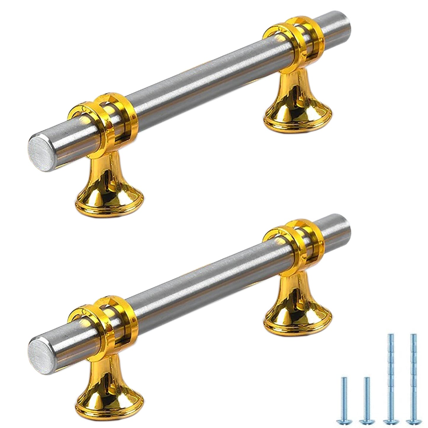 nickel and gold Drawer handles - Rovnboao