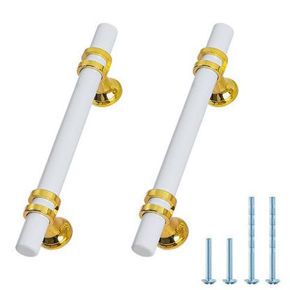 white and gold cabinet handles - Rovnboao